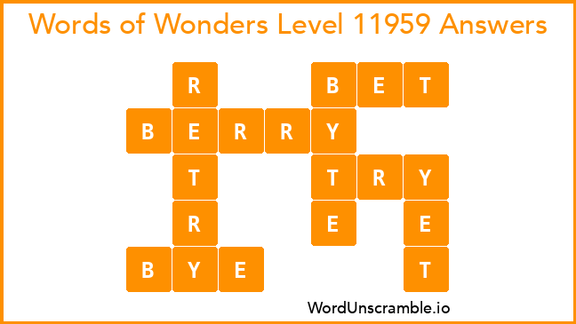 Words of Wonders Level 11959 Answers