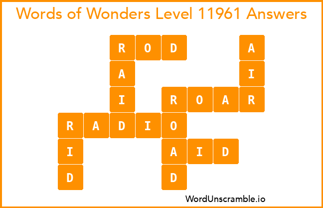 Words of Wonders Level 11961 Answers