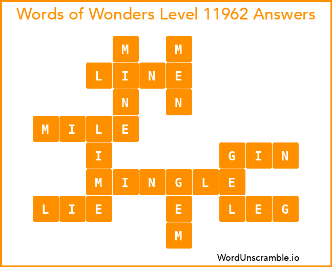 Words of Wonders Level 11962 Answers