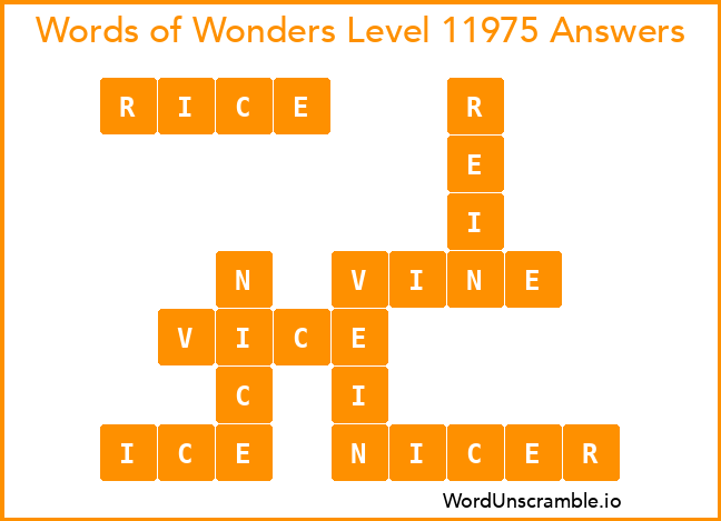 Words of Wonders Level 11975 Answers