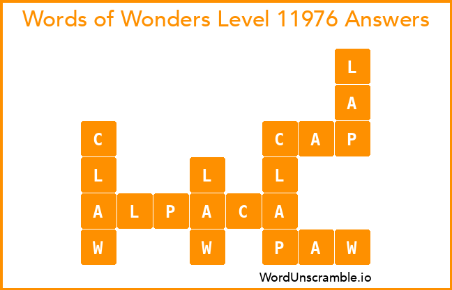 Words of Wonders Level 11976 Answers