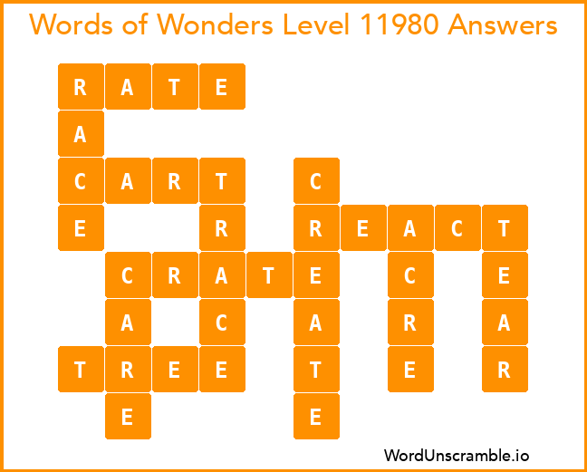 Words of Wonders Level 11980 Answers