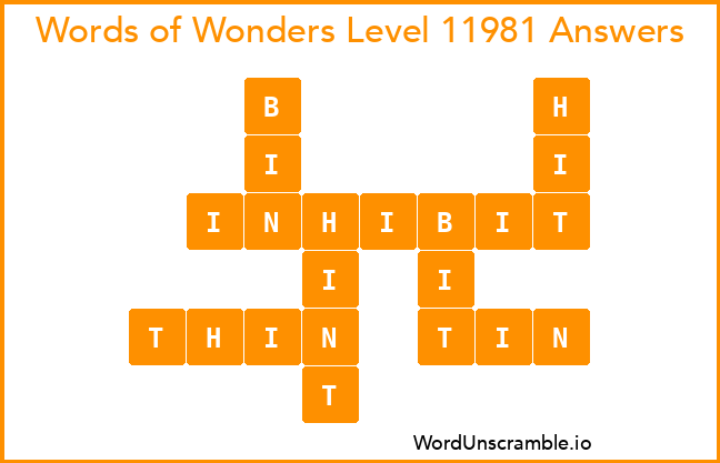 Words of Wonders Level 11981 Answers