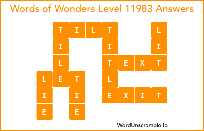 Words of Wonders Level 11983 Answers