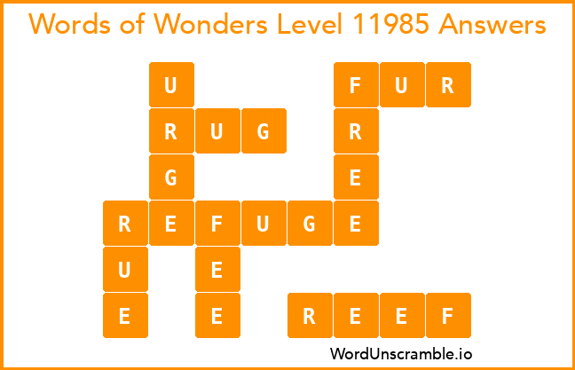 Words of Wonders Level 11985 Answers