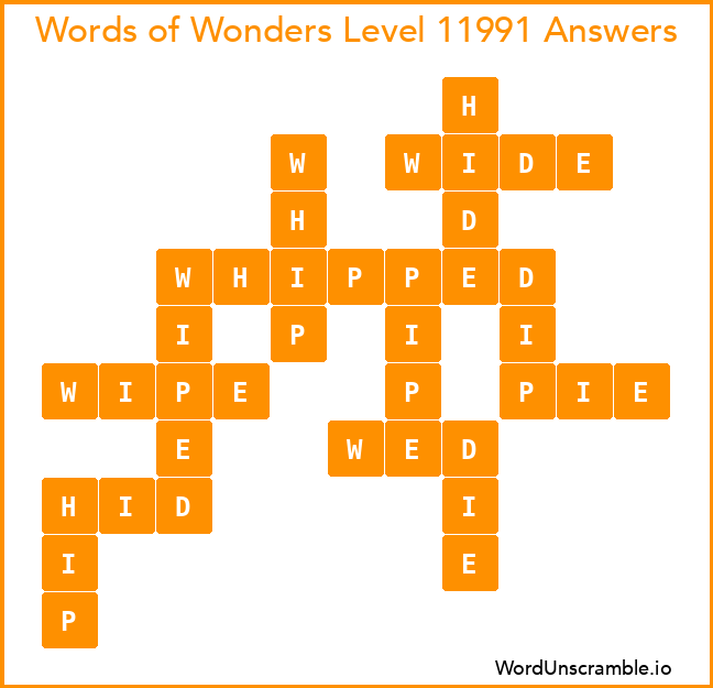 Words of Wonders Level 11991 Answers