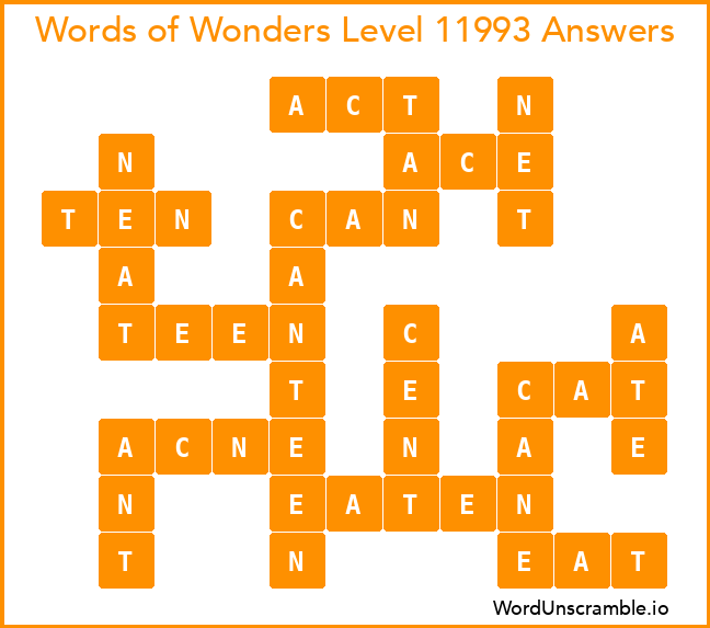 Words of Wonders Level 11993 Answers