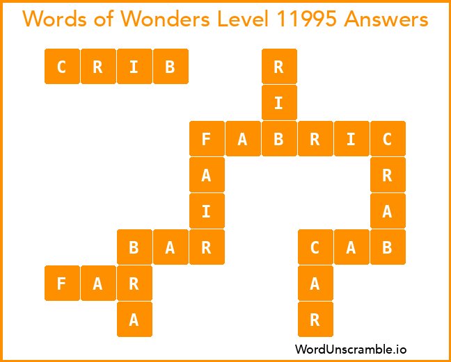 Words of Wonders Level 11995 Answers