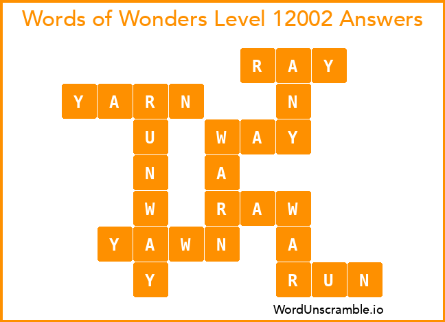 Words of Wonders Level 12002 Answers