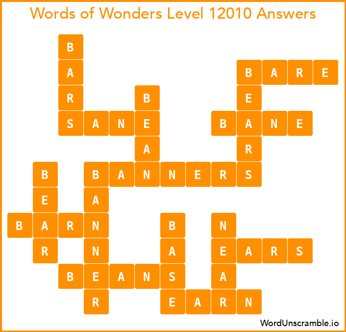 Words of Wonders Level 12010 Answers