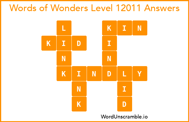 Words of Wonders Level 12011 Answers