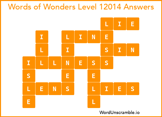 Words of Wonders Level 12014 Answers