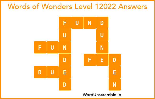 Words of Wonders Level 12022 Answers