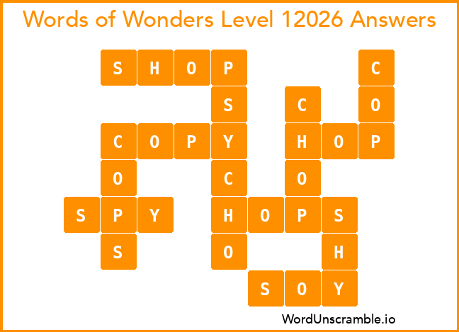 Words of Wonders Level 12026 Answers