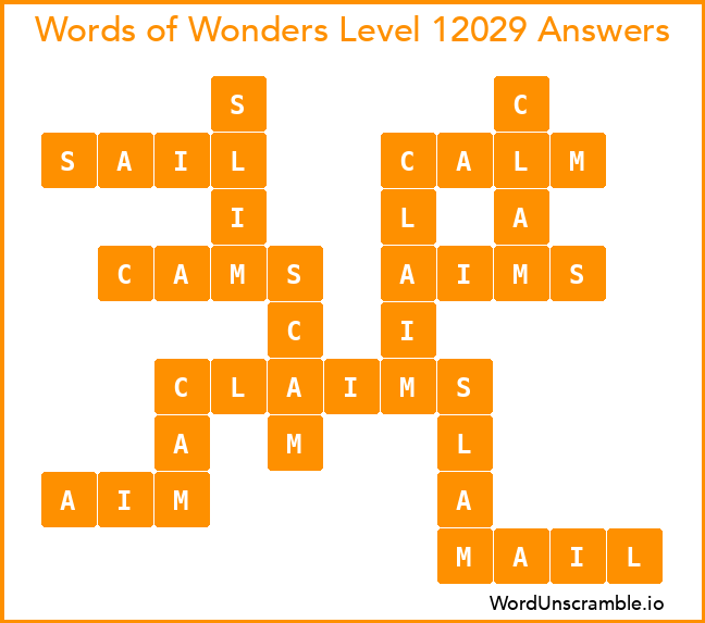 Words of Wonders Level 12029 Answers