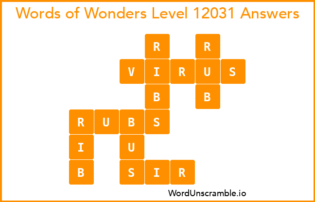 Words of Wonders Level 12031 Answers