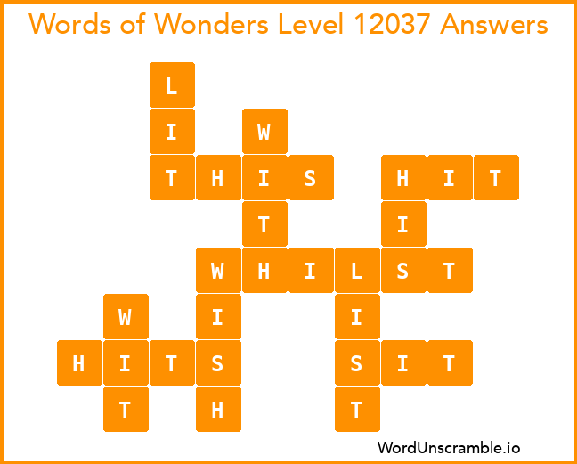Words of Wonders Level 12037 Answers