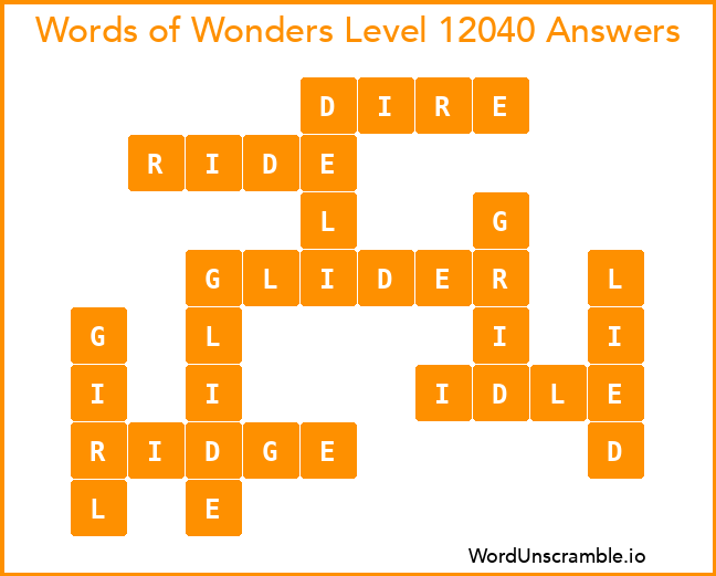 Words of Wonders Level 12040 Answers