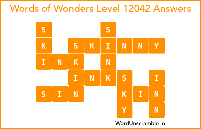 Words of Wonders Level 12042 Answers