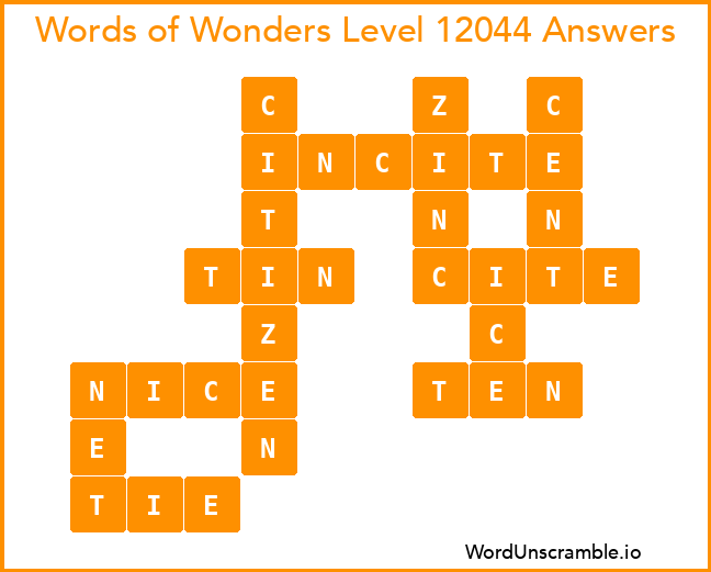 Words of Wonders Level 12044 Answers