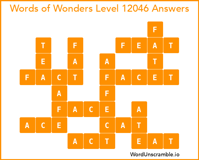 Words of Wonders Level 12046 Answers