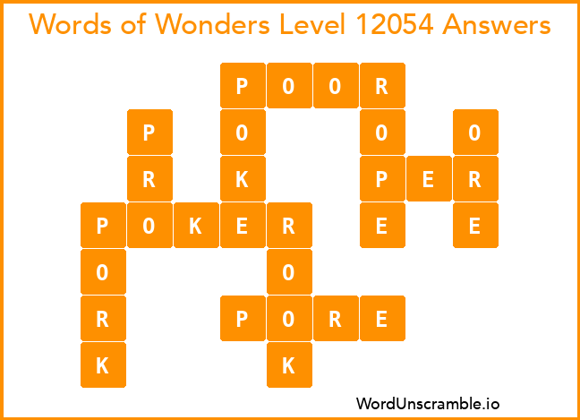 Words of Wonders Level 12054 Answers