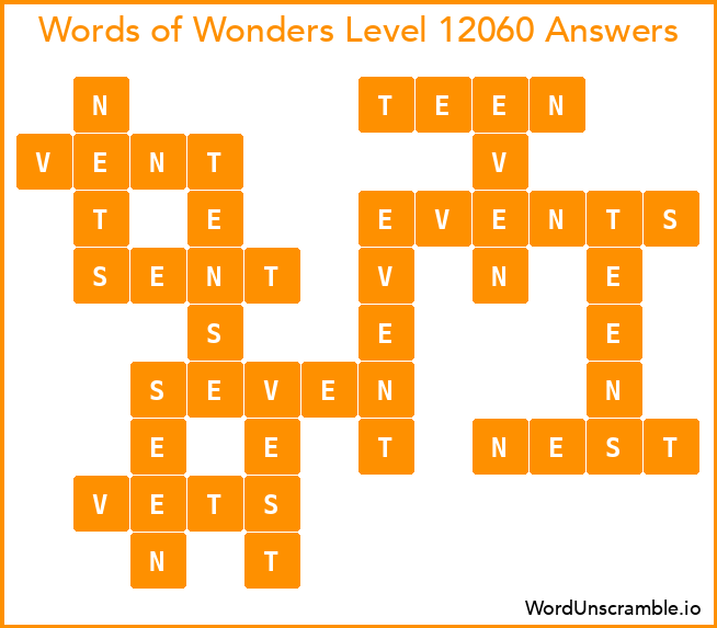 Words of Wonders Level 12060 Answers