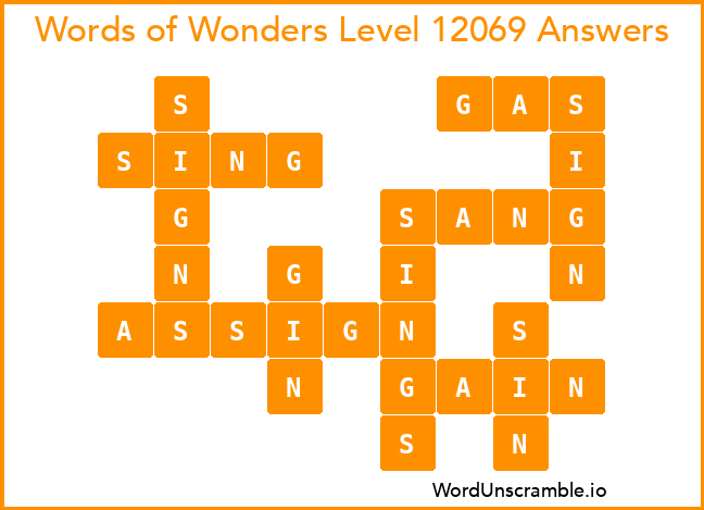 Words of Wonders Level 12069 Answers