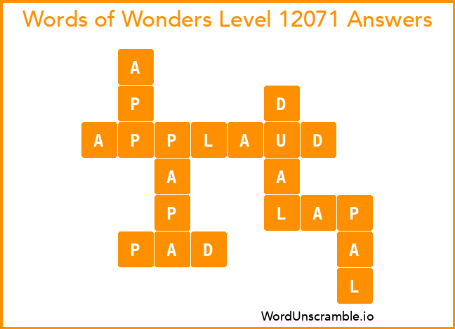 Words of Wonders Level 12071 Answers