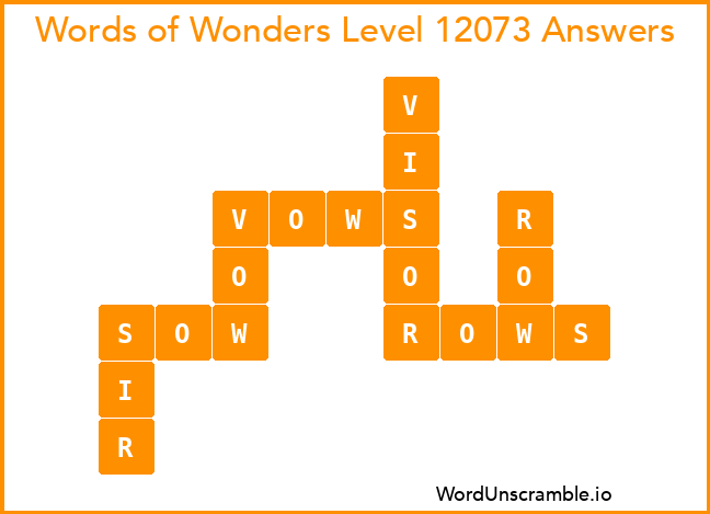 Words of Wonders Level 12073 Answers