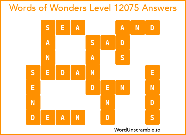 Words of Wonders Level 12075 Answers
