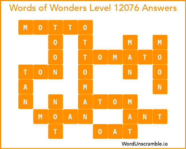 Words of Wonders Level 12076 Answers
