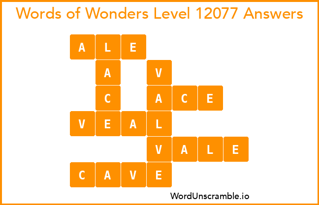 Words of Wonders Level 12077 Answers