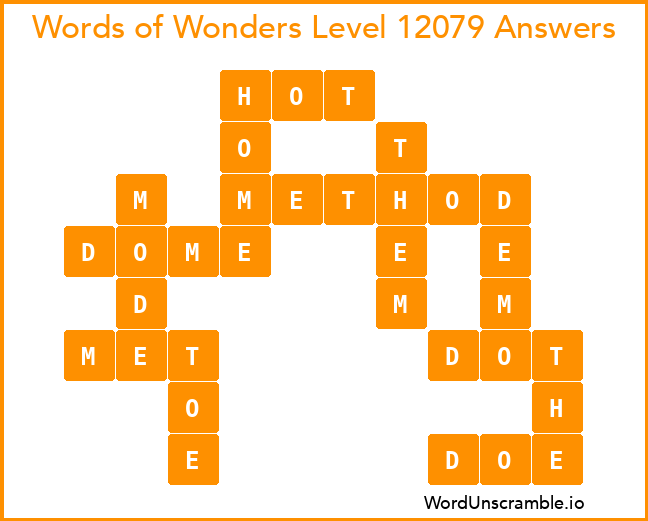 Words of Wonders Level 12079 Answers