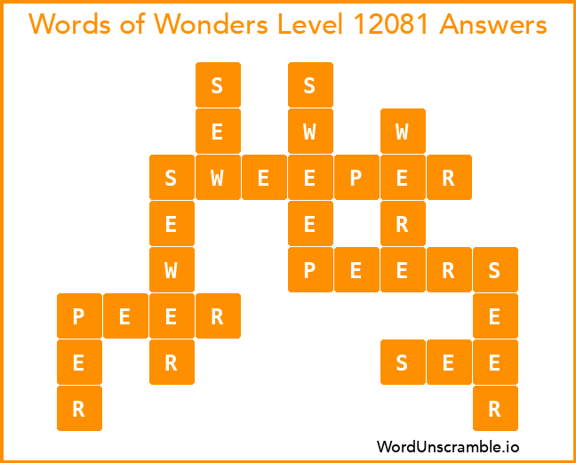 Words of Wonders Level 12081 Answers