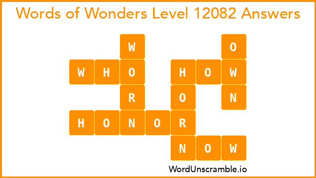 Words of Wonders Level 12082 Answers