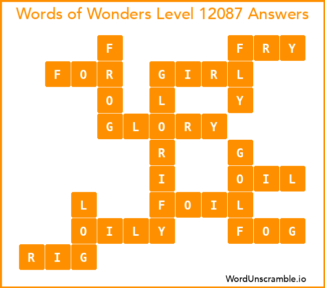 Words of Wonders Level 12087 Answers