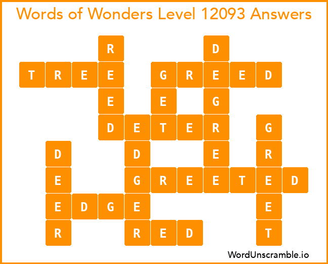 Words of Wonders Level 12093 Answers