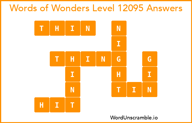 Words of Wonders Level 12095 Answers