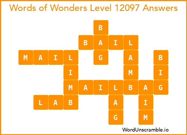 Words of Wonders Level 12097 Answers