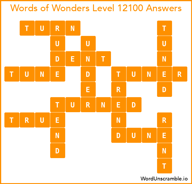 Words of Wonders Level 12100 Answers