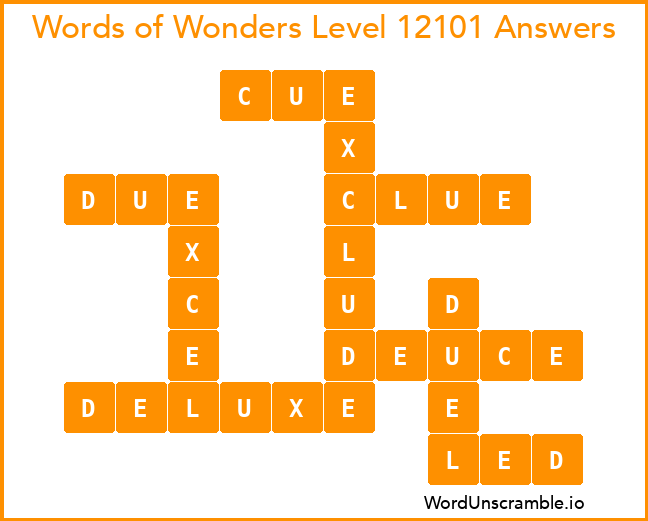 Words of Wonders Level 12101 Answers