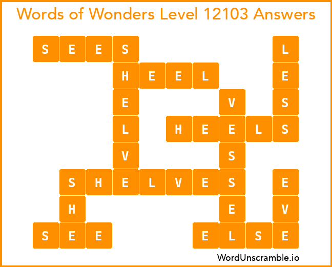 Words of Wonders Level 12103 Answers