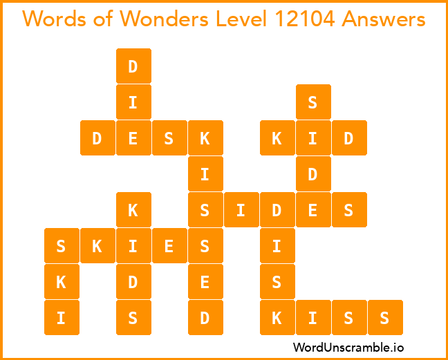 Words of Wonders Level 12104 Answers
