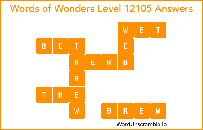 Words of Wonders Level 12105 Answers
