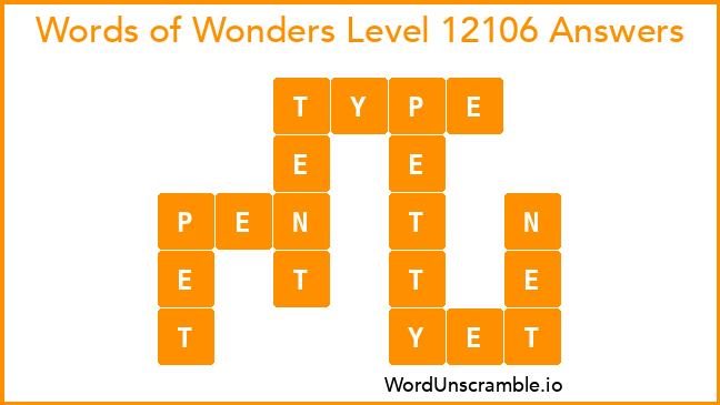 Words of Wonders Level 12106 Answers