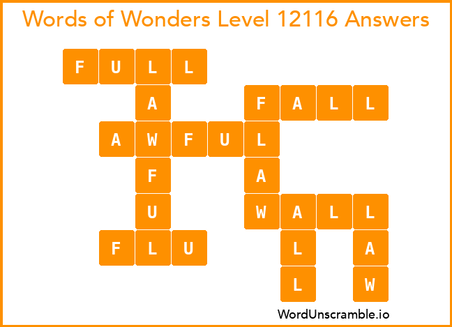 Words of Wonders Level 12116 Answers