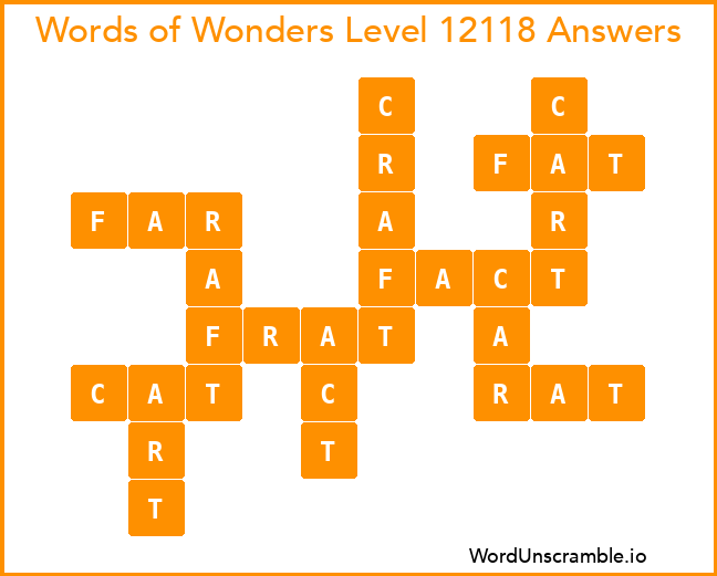Words of Wonders Level 12118 Answers