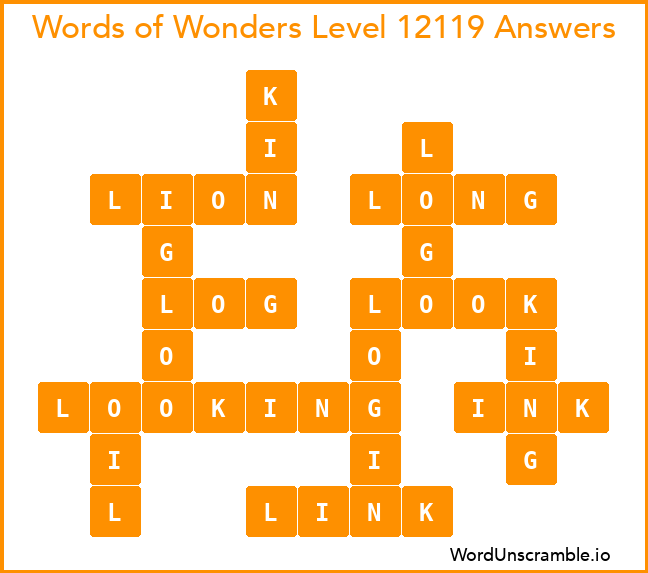 Words of Wonders Level 12119 Answers