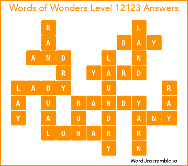 Words of Wonders Level 12123 Answers